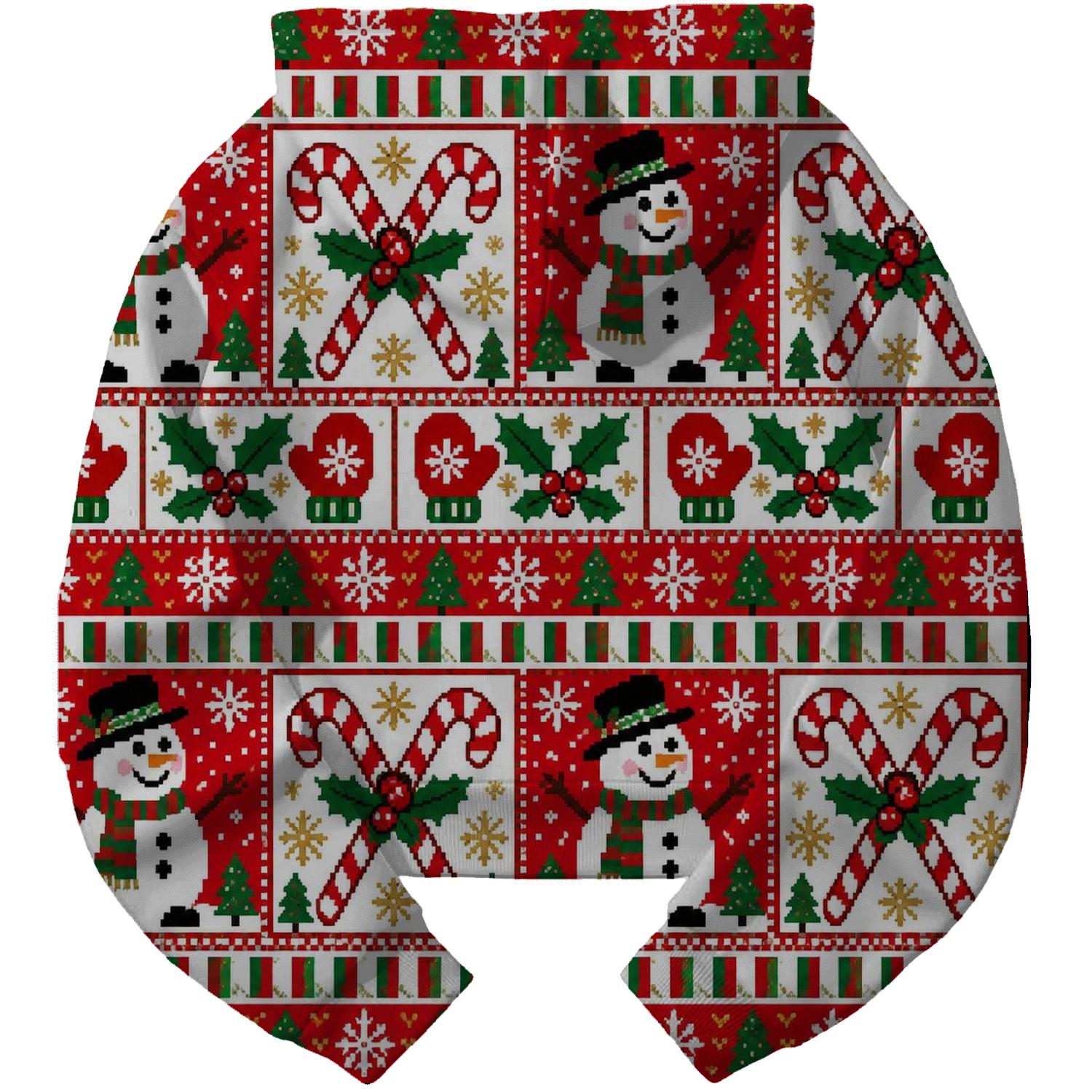 Candy Cane Snowman Patch Parade Design lightweight hoodies [AI-b813da9e-7fe04aaf7164]