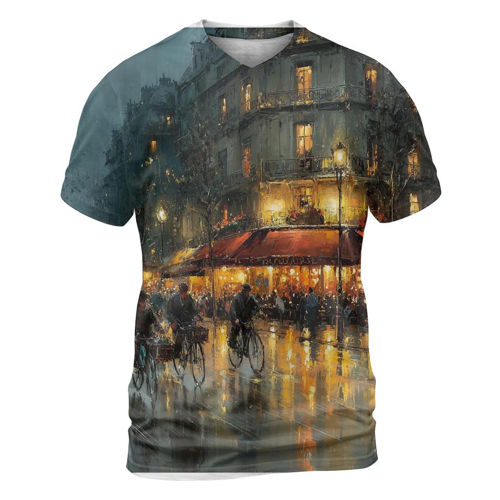 Giovanni Boldini Inspired Parisian Bicycle Race trendy printed shirt styles [AI-ccd93378-03bc1bdd536f]