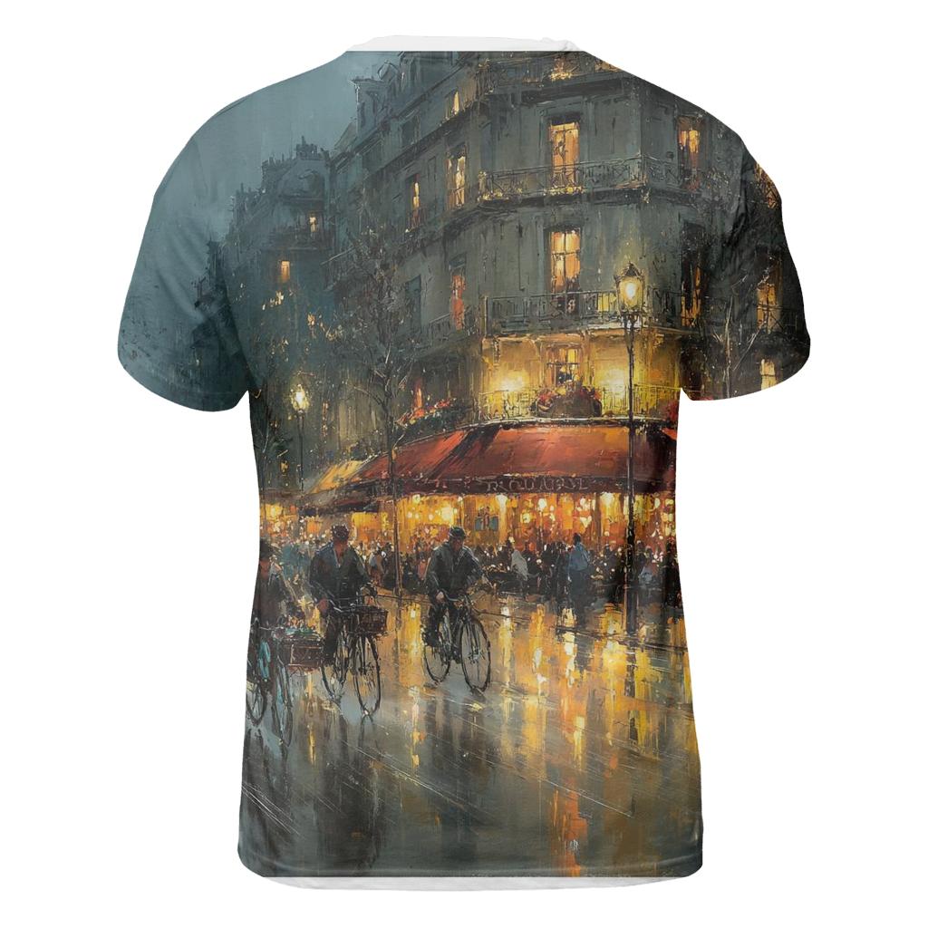 Giovanni Boldini Inspired Parisian Bicycle Race trendy printed shirt styles [AI-ccd93378-08382d3e27d4]