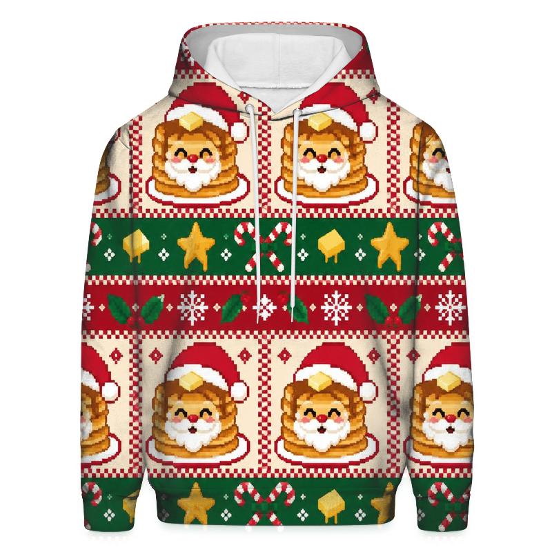 Santa Pancake Snowflake Breakfast Design pullover hoodies [AI-9edde144-d64e1dd4351a]