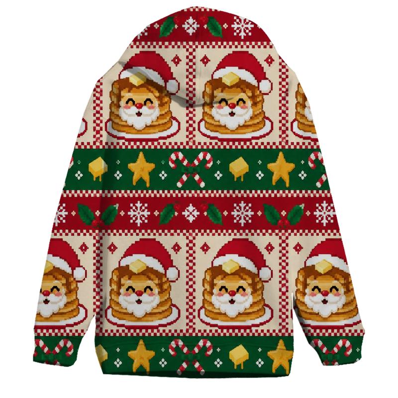 Santa Pancake Snowflake Breakfast Design pullover hoodies [AI-9edde144-b08f89b071d7]