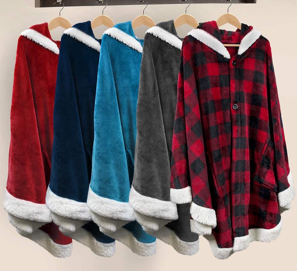 The Festive and Fun Fleece Oversized Blanket Hoodie-Soco Hoodie