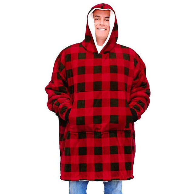 The Multi Patterned Fleece Blanket Hoodie-Soco Hoodie
