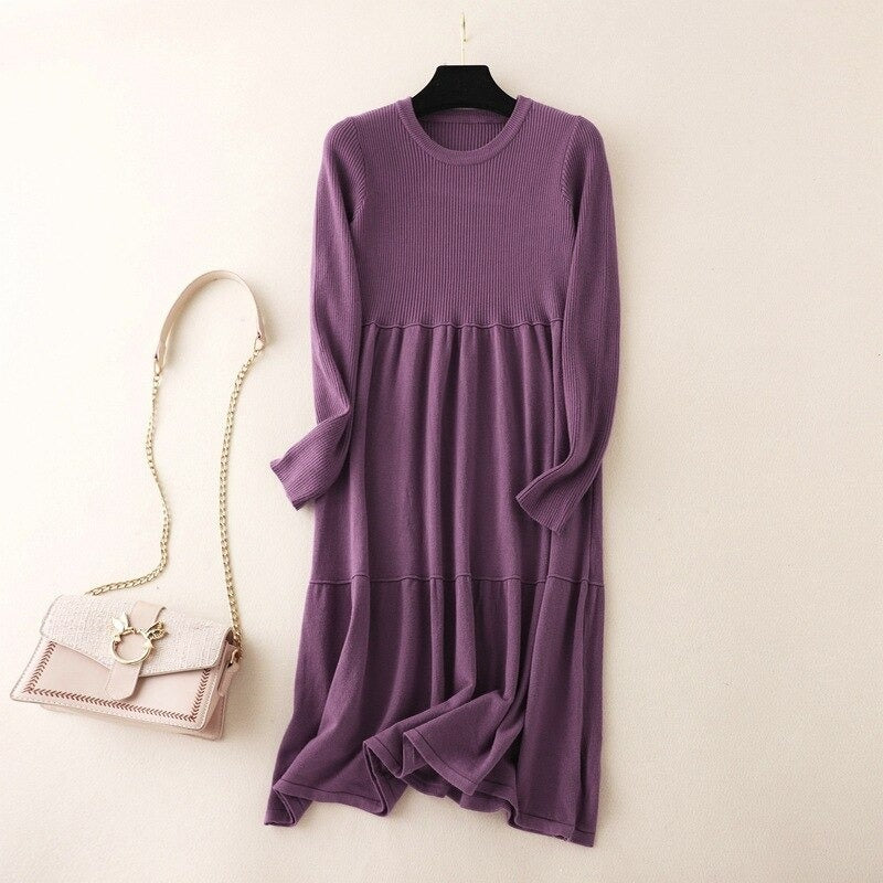 Winter Long Sweater Dress For Women-Soco Hoodie