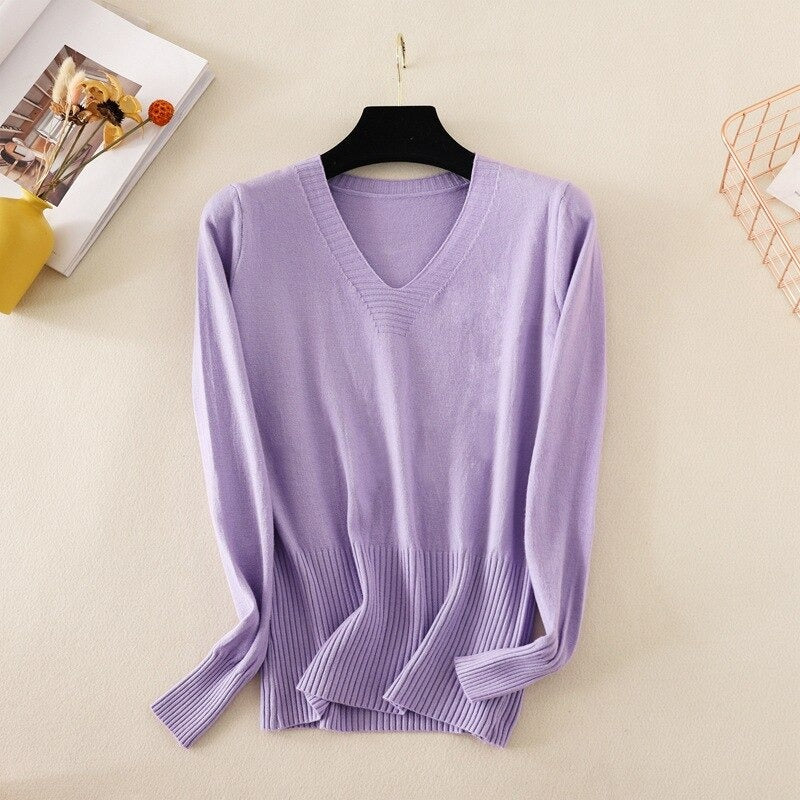 Knitted Long Sleeve Slim Pullover For Women-Soco Hoodie