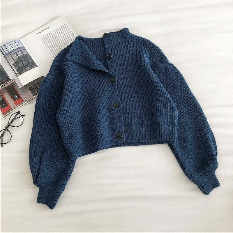 Retro Turtleneck Long Sleeved Sweater For Women-Soco Hoodie