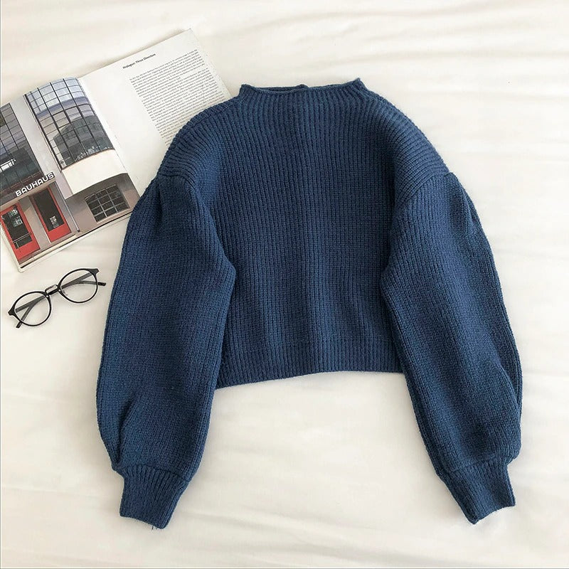 Retro Turtleneck Long Sleeved Sweater For Women-Soco Hoodie