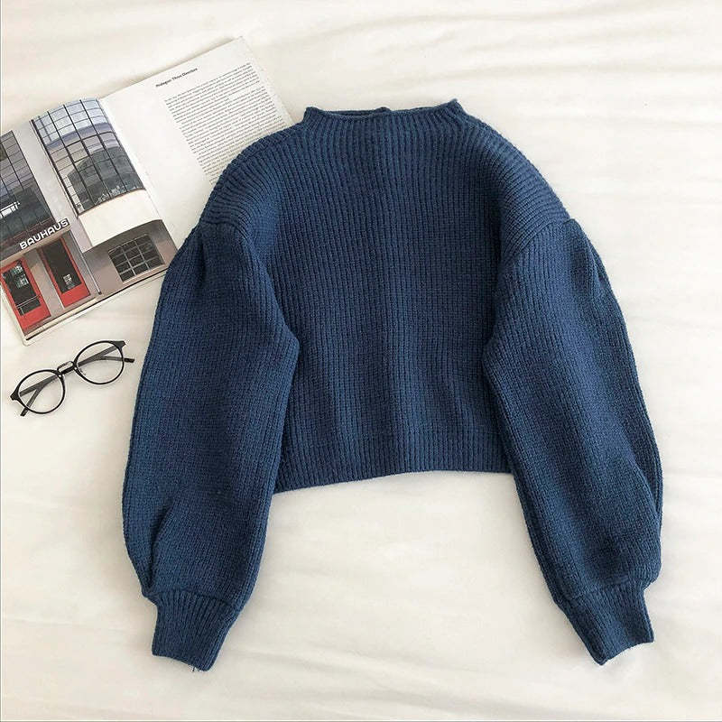 Retro Turtleneck Long Sleeved Sweater For Women-Soco Hoodie