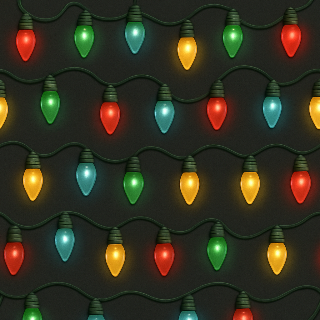 Christmas Light Bulb Loop On Charcoal trendy 3/4 sleeve tops