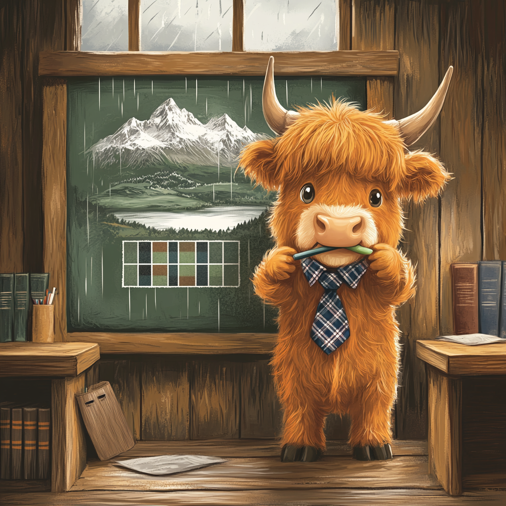 Highland Cow Classroom Chalkboard custom 3/4 sleeve shirts