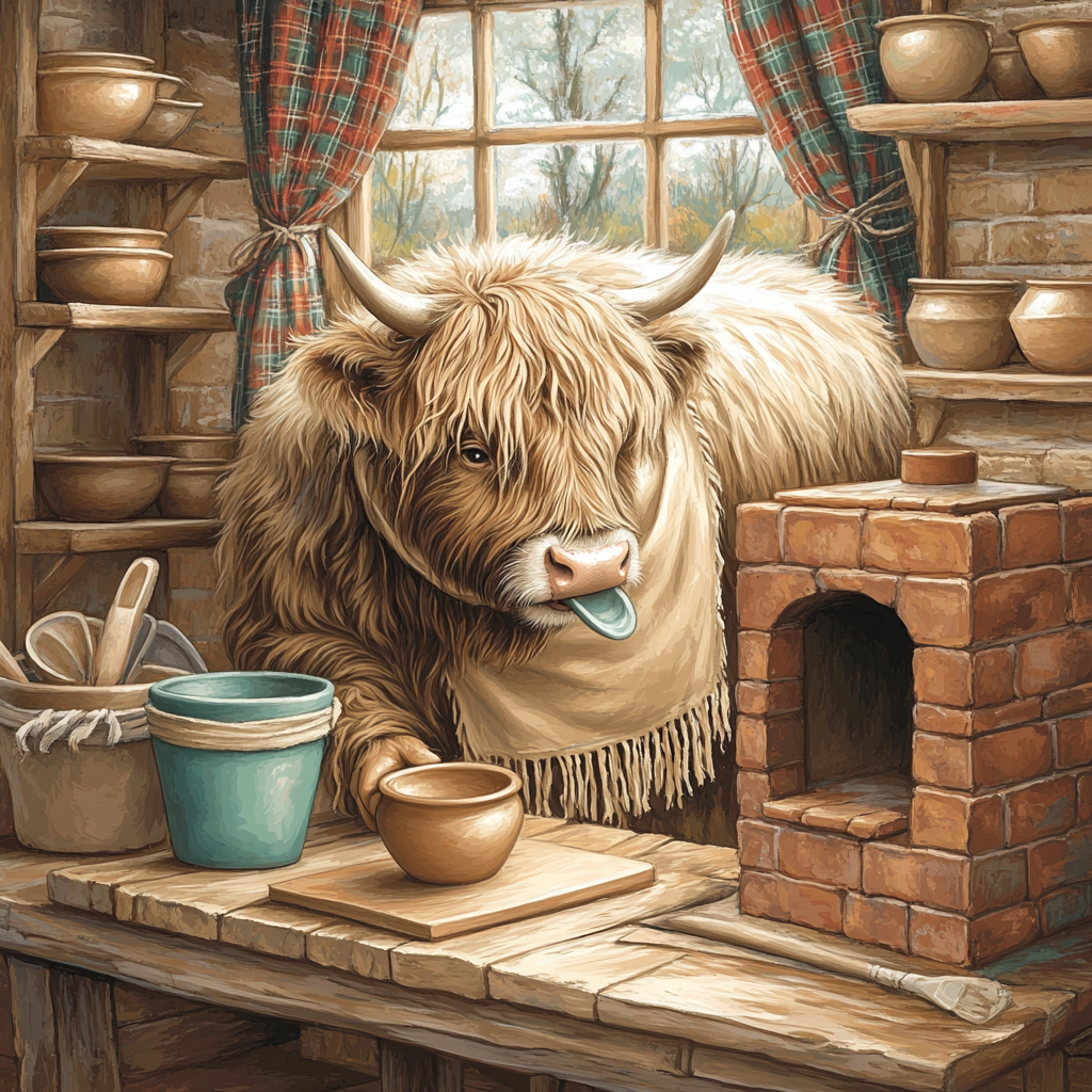 Highland Cow Pottery Kiln Helper custom tank tops