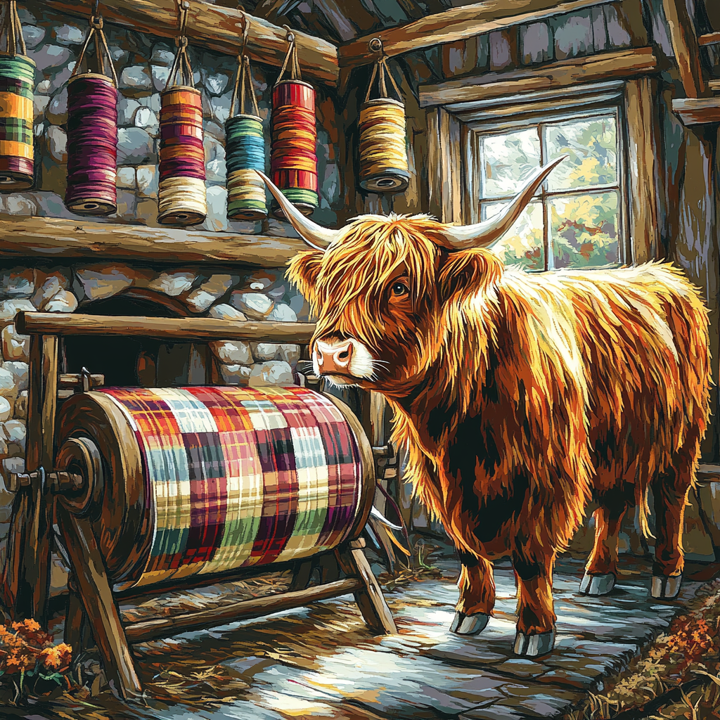 Tartan Loom Workshop, Highland Cow personalized athletic tanks