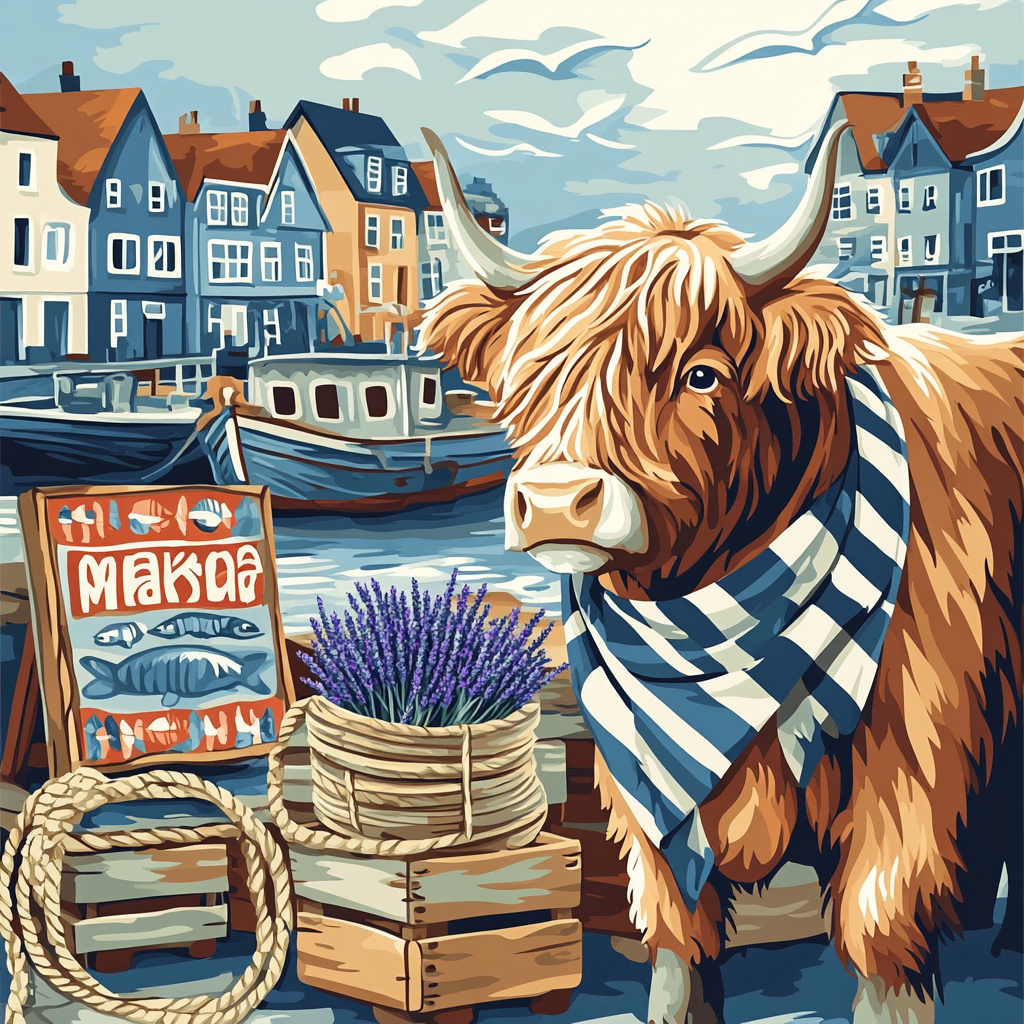 Harbor Market Highland Cow sports performance tank tops
