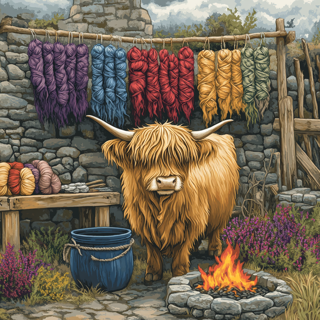 Highland Cow At The Wool Dye Pots stylish racerback tanks