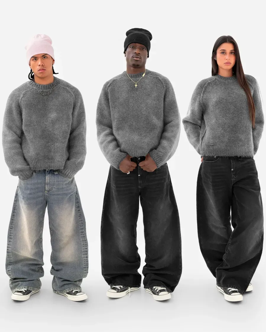 Nuvola Mohair Knit Sweatshirt 