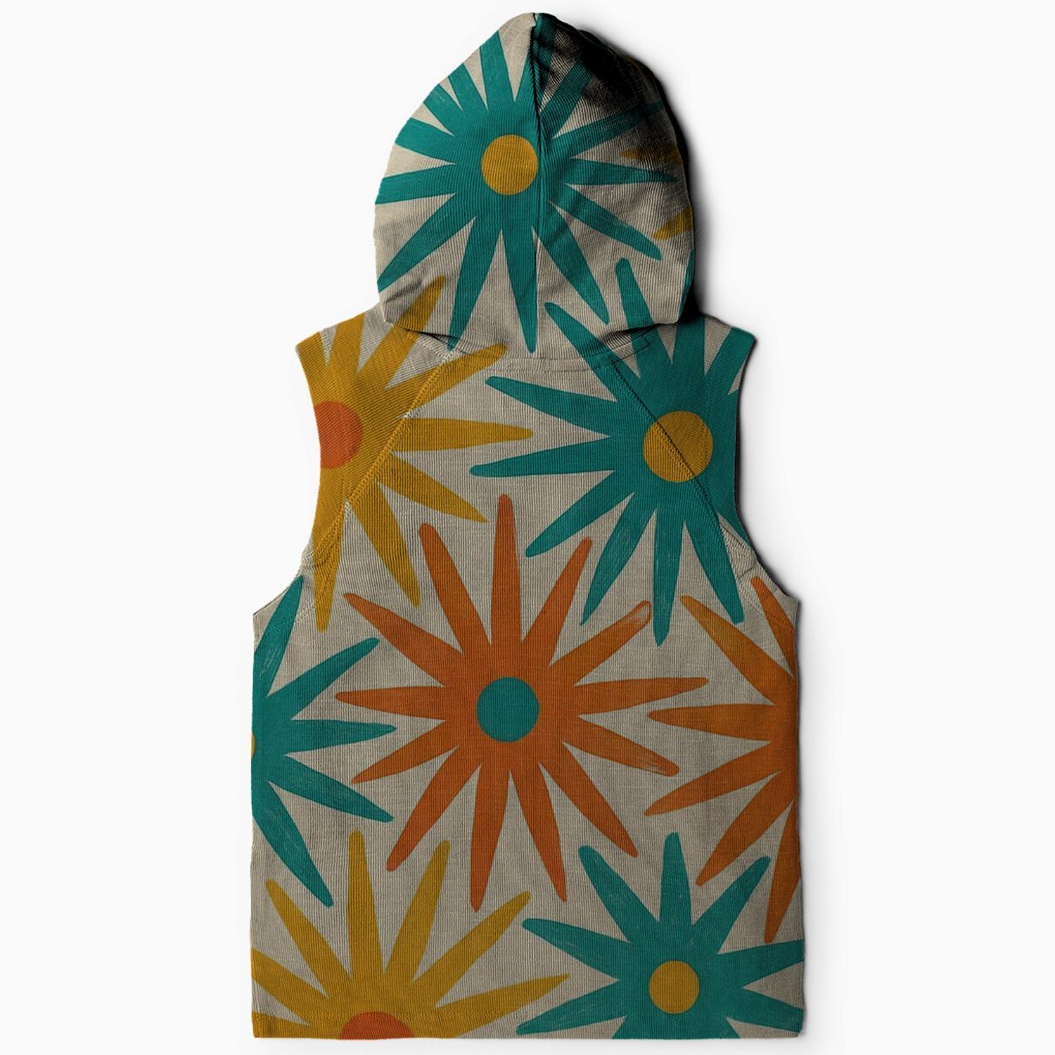 Vintage Starburst Designs Sleeveless Hoodie