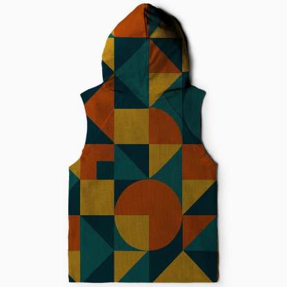 Bold Geometric Print Hoodie