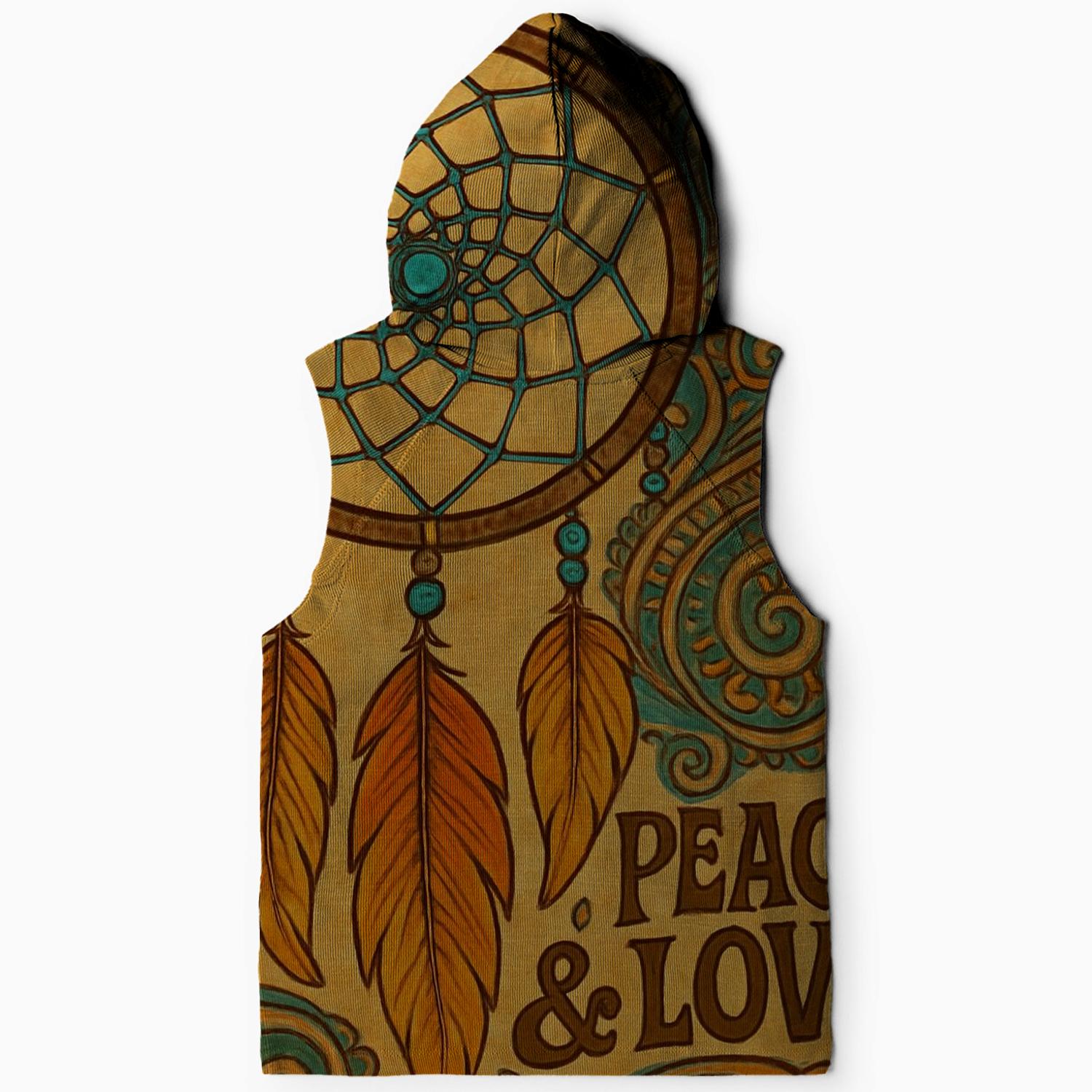 Bohemian Dreamcatcher Design Sleeveless Hoodie