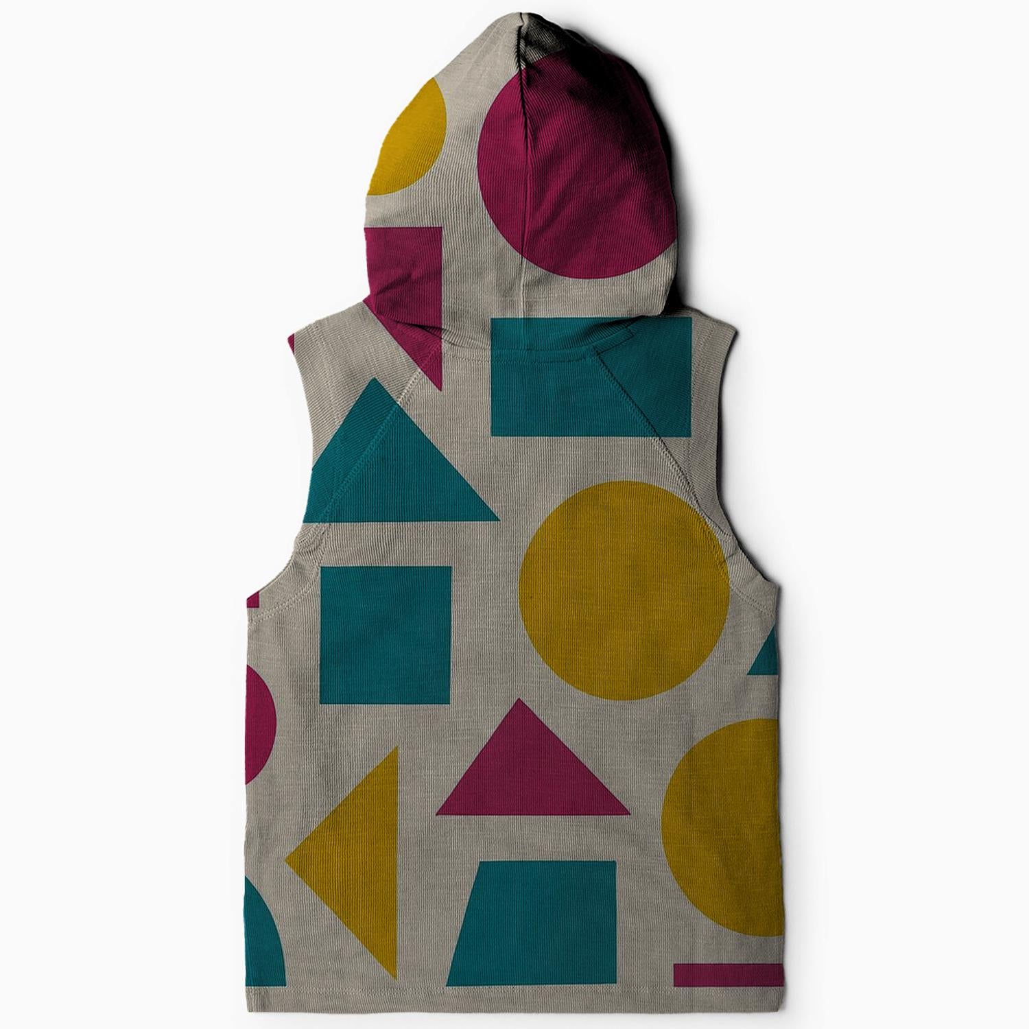 Vivid Geometric Explosion Sleeveless Hoodie