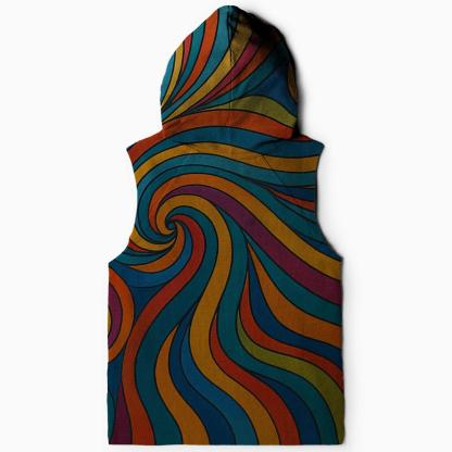 Swirl Symphony Sleeveless Hoodie