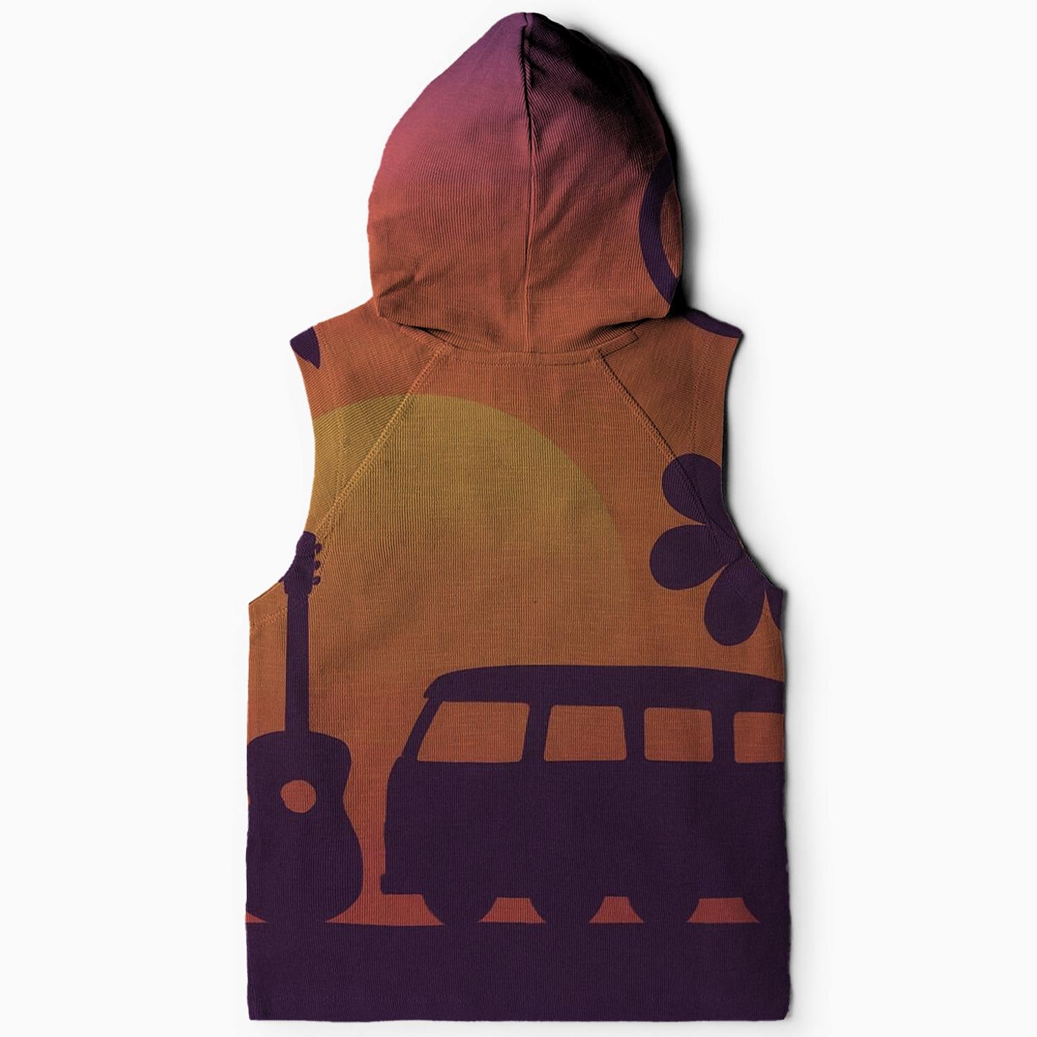 Sunset Silhouette Dreams Sleeveless Hoodie