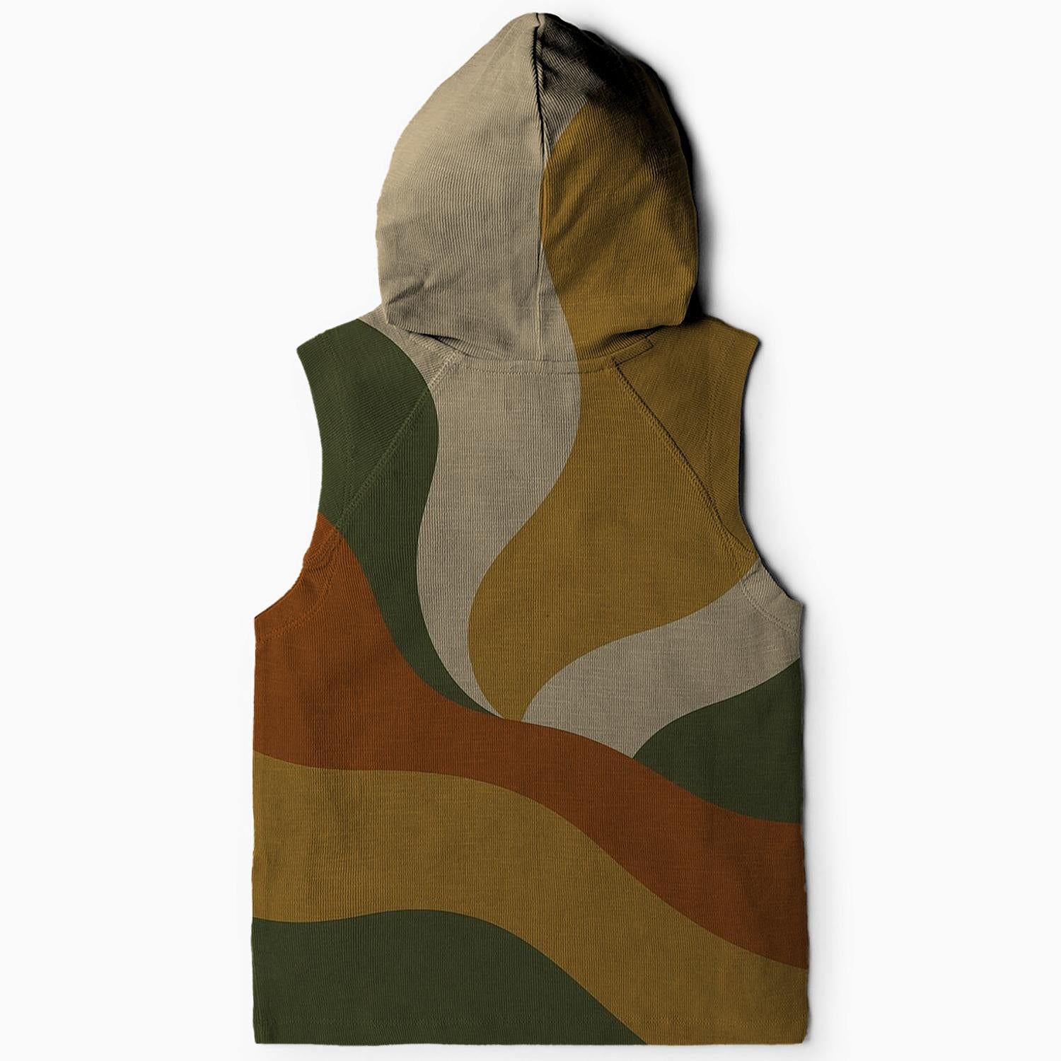 Hippie Earth Tones Sleeveless Hoodie
