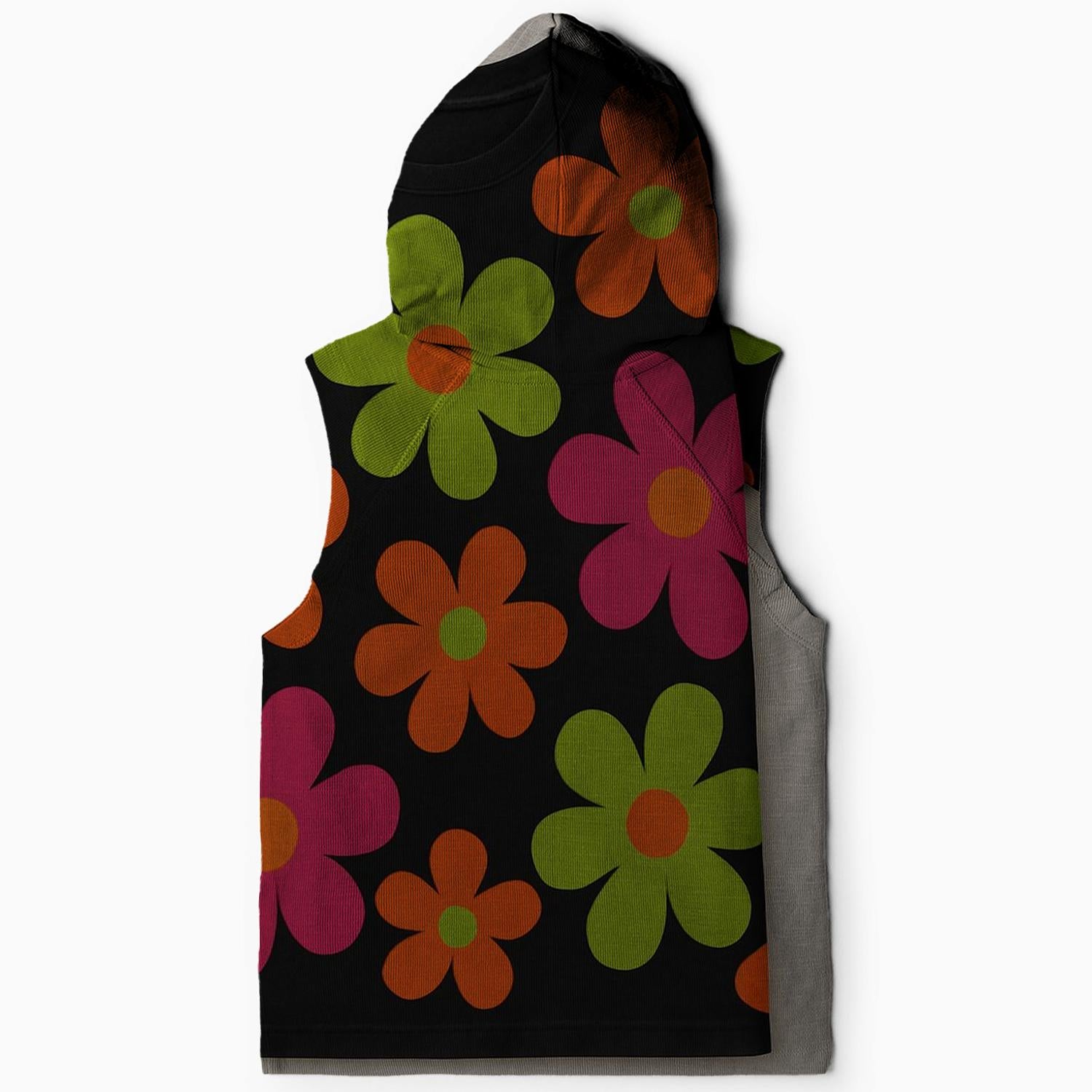 Electric Flower Power Sleeveless Hoodie