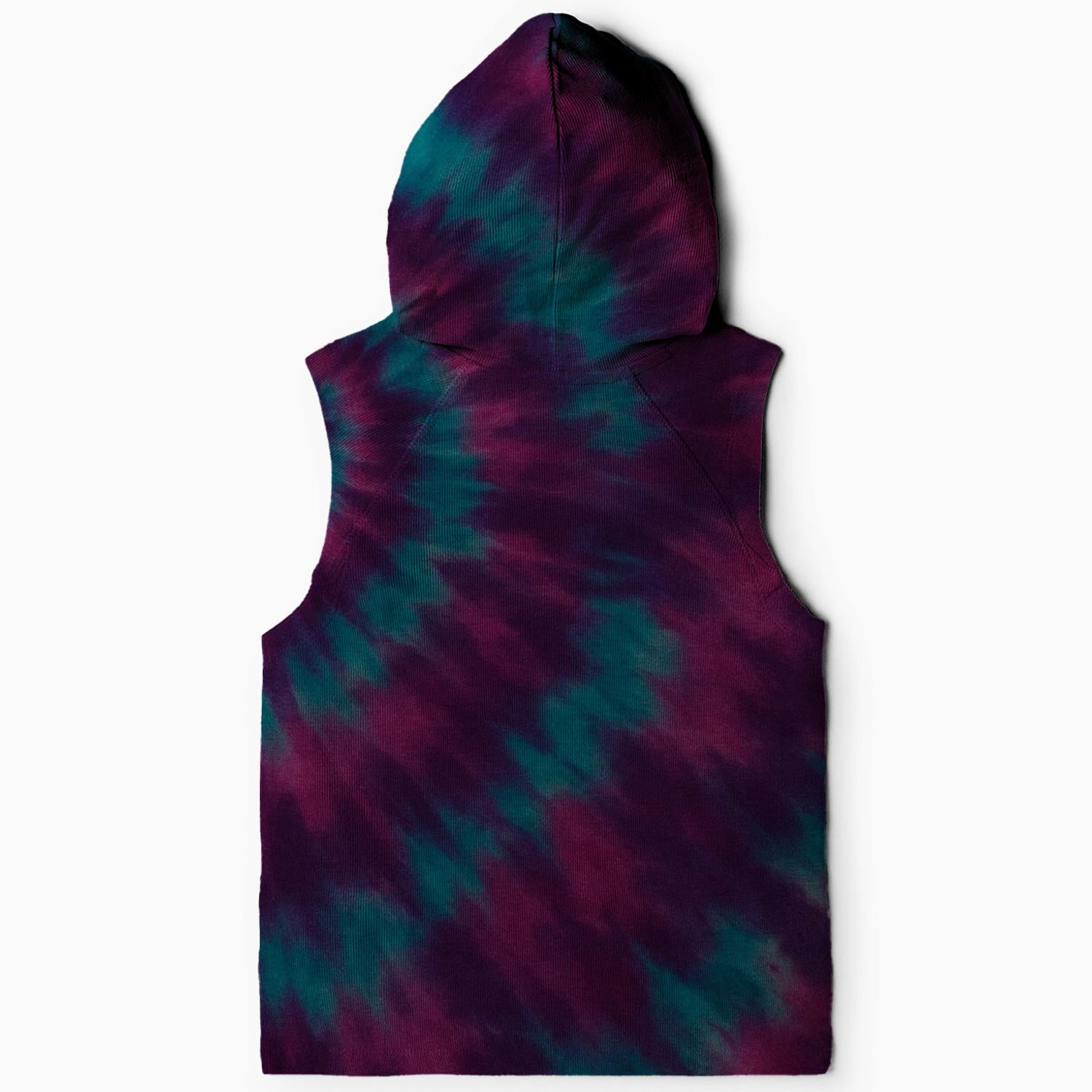 Retro Tie-Dye Dreams Sleeveless Hoodie