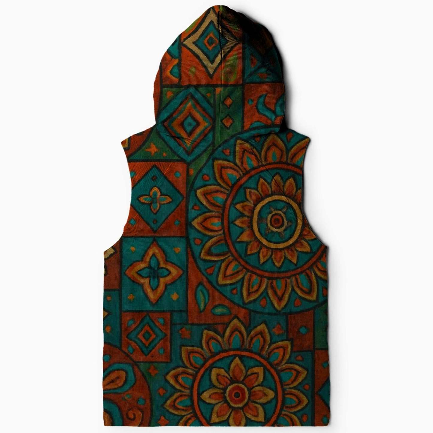 Bohemian Patchwork Magic Sleeveless Hoodie