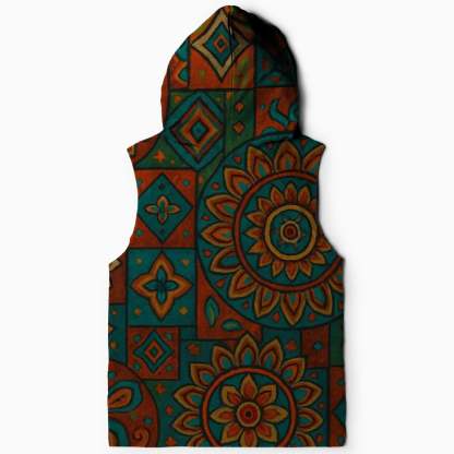 Bohemian Patchwork Magic Sleeveless Hoodie