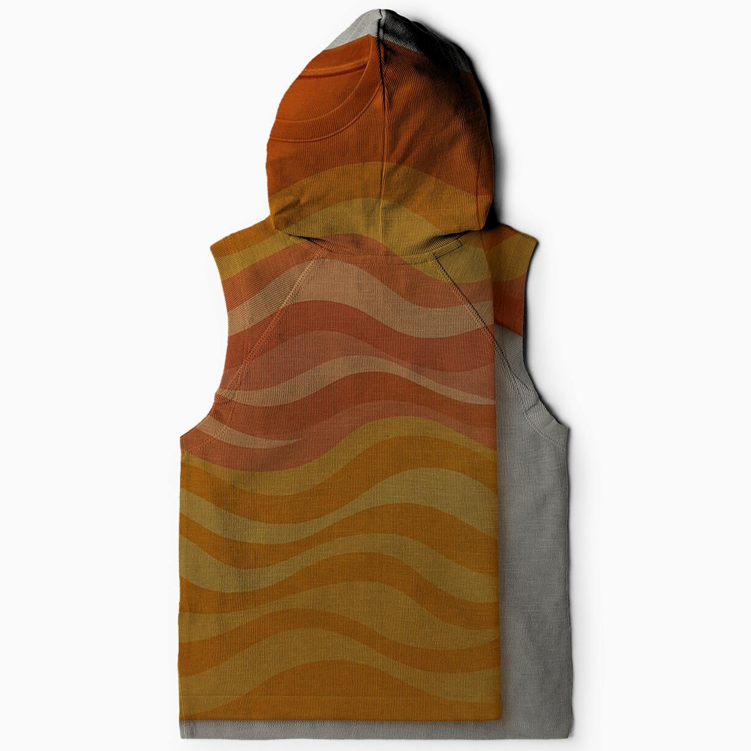 Bohemian Sunset Waves Sleeveless Hoodie