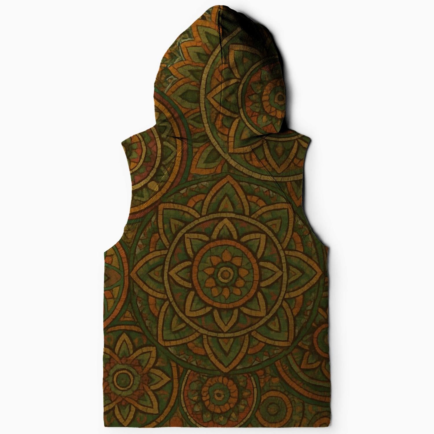 Earthy Bohemian Mandalas Sleeveless Hoodie