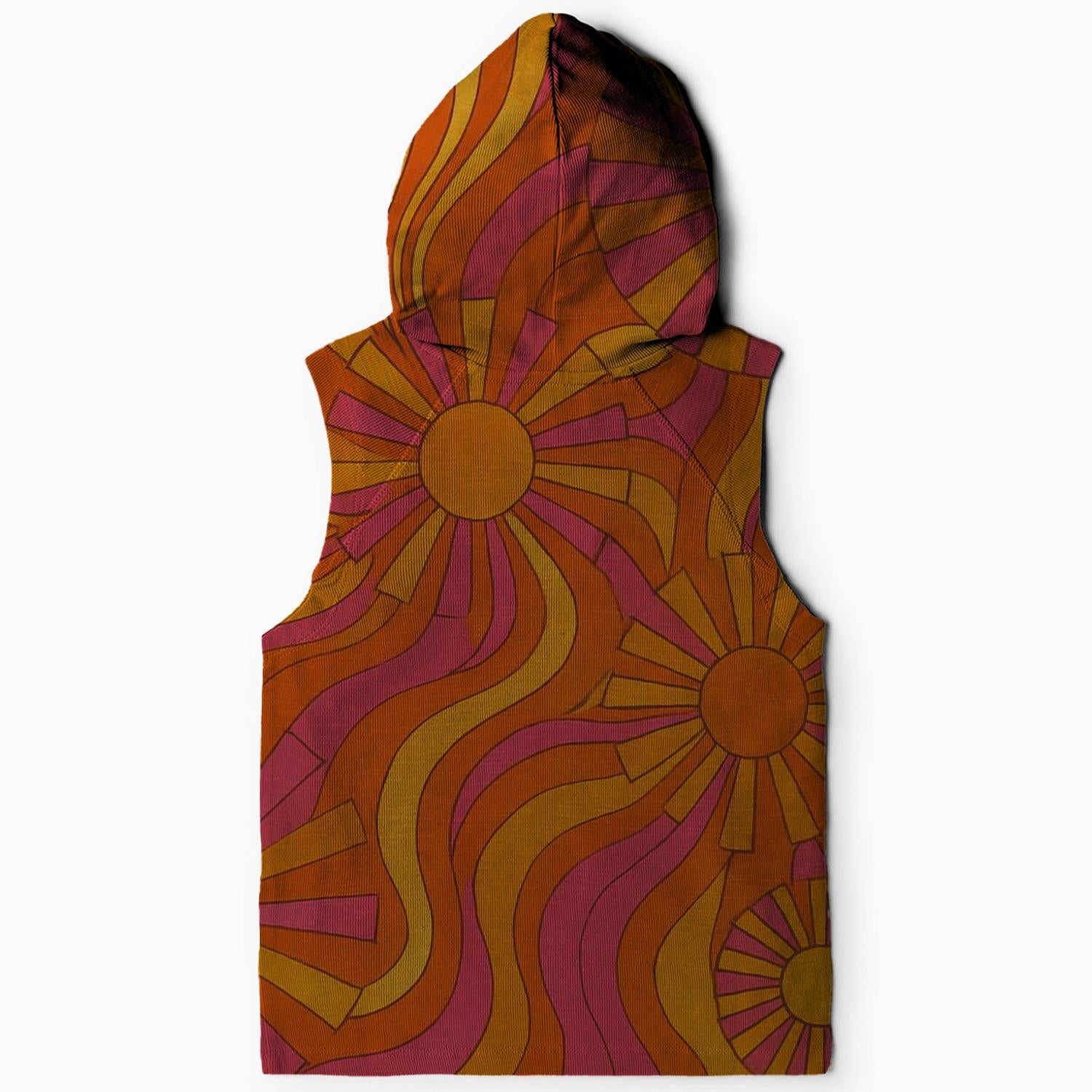 Sunbursts Sleeveless Hoodie