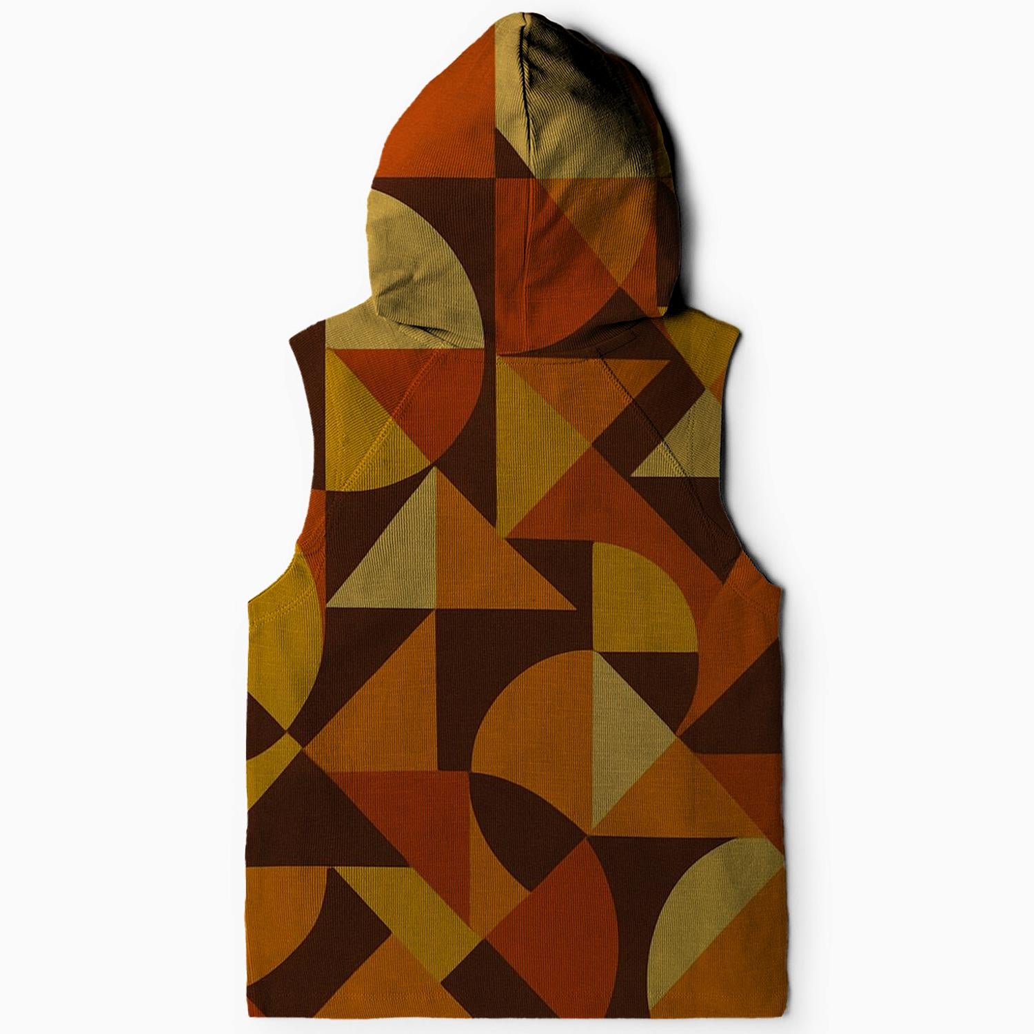 Geometric Retro Patterns Sleeveless Hoodie