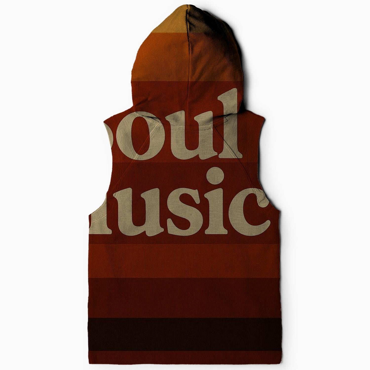 Retro Soul Stripes Sleeveless Hoodie