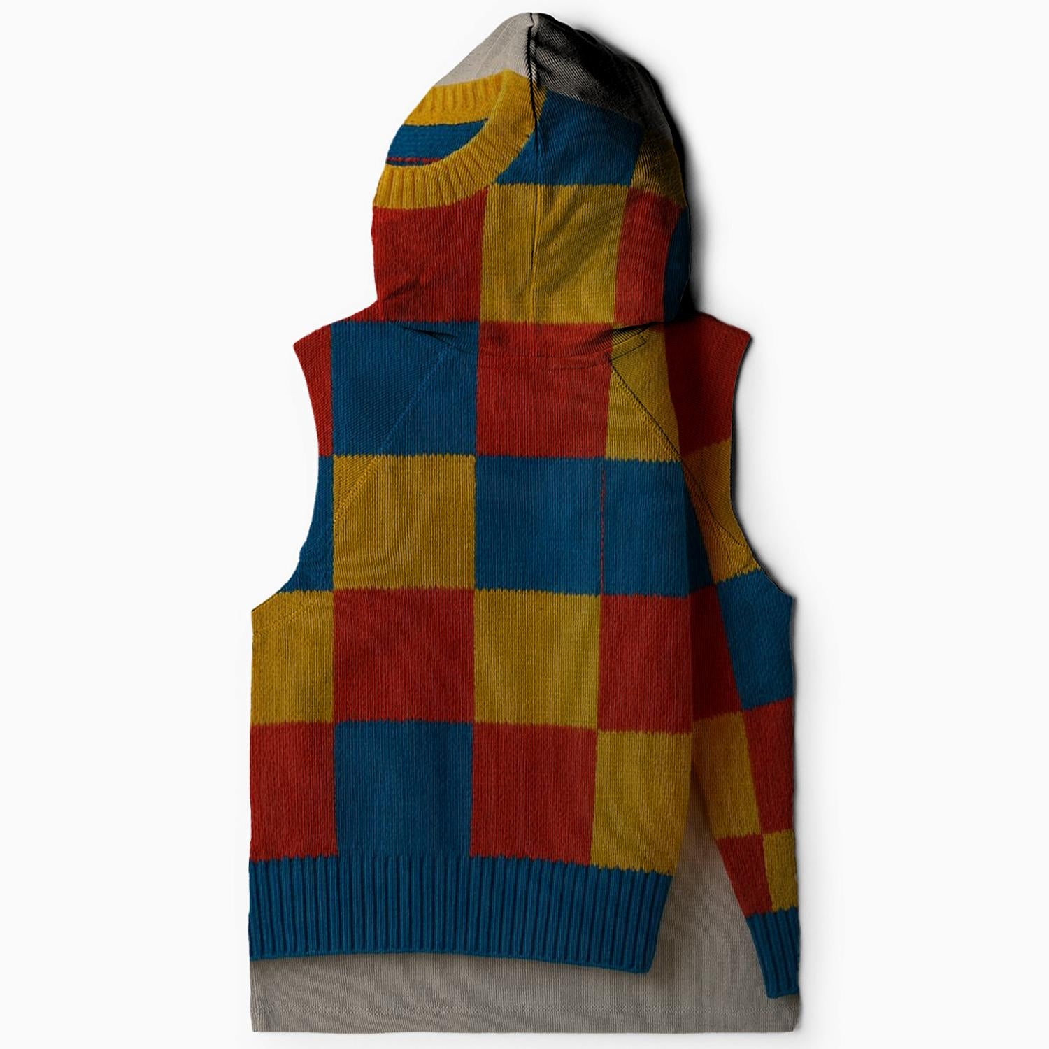 Classic Checkerboard Vibes Sleeveless Hoodie