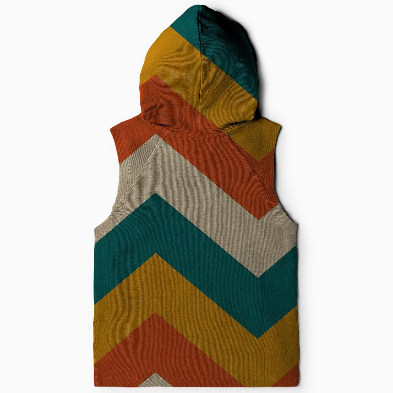 Colorful 70s Chevron Stripes Hoodie