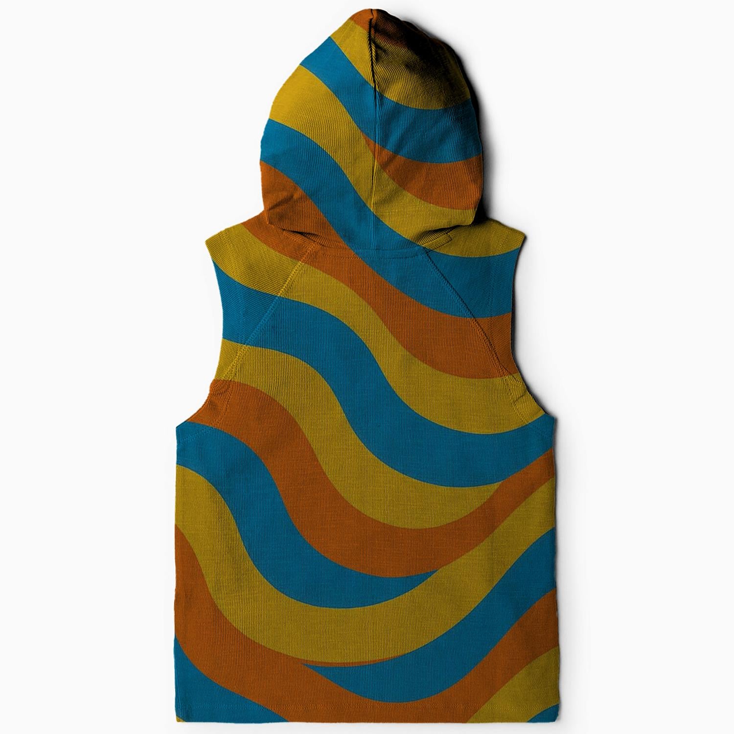 Funky Sunshine Waves Sleeveless Hoodie