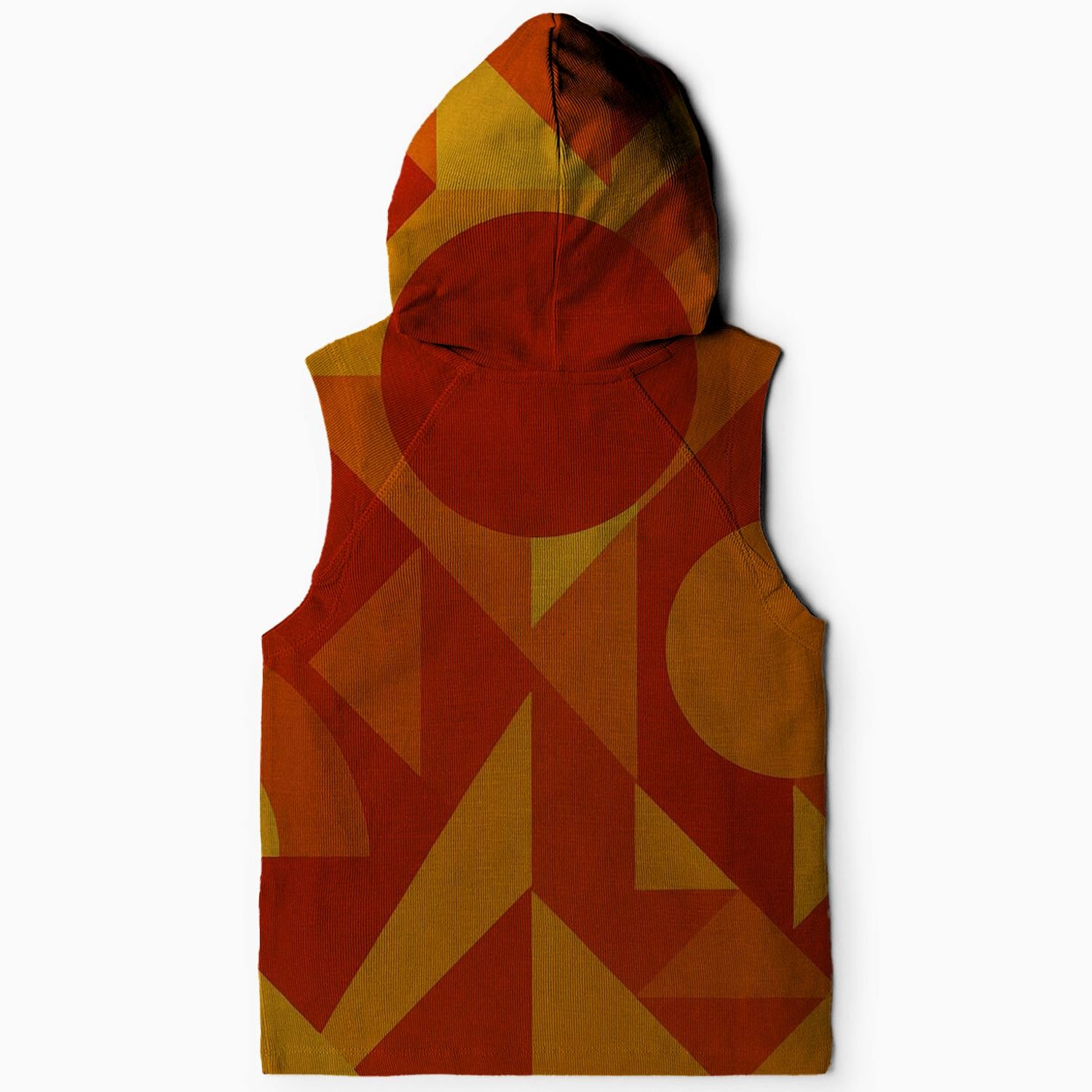 Sunrise Groove Geometry Sleeveless Hoodie