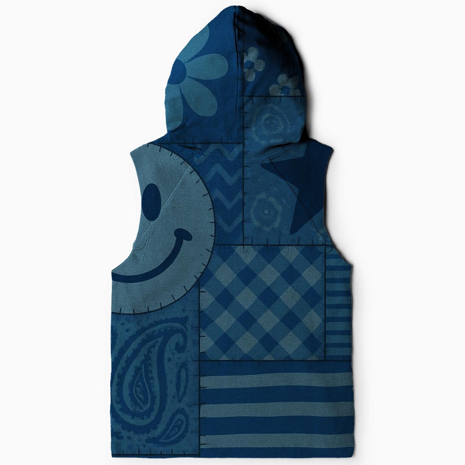 Classic 70s Denim Patchwork Hoodie