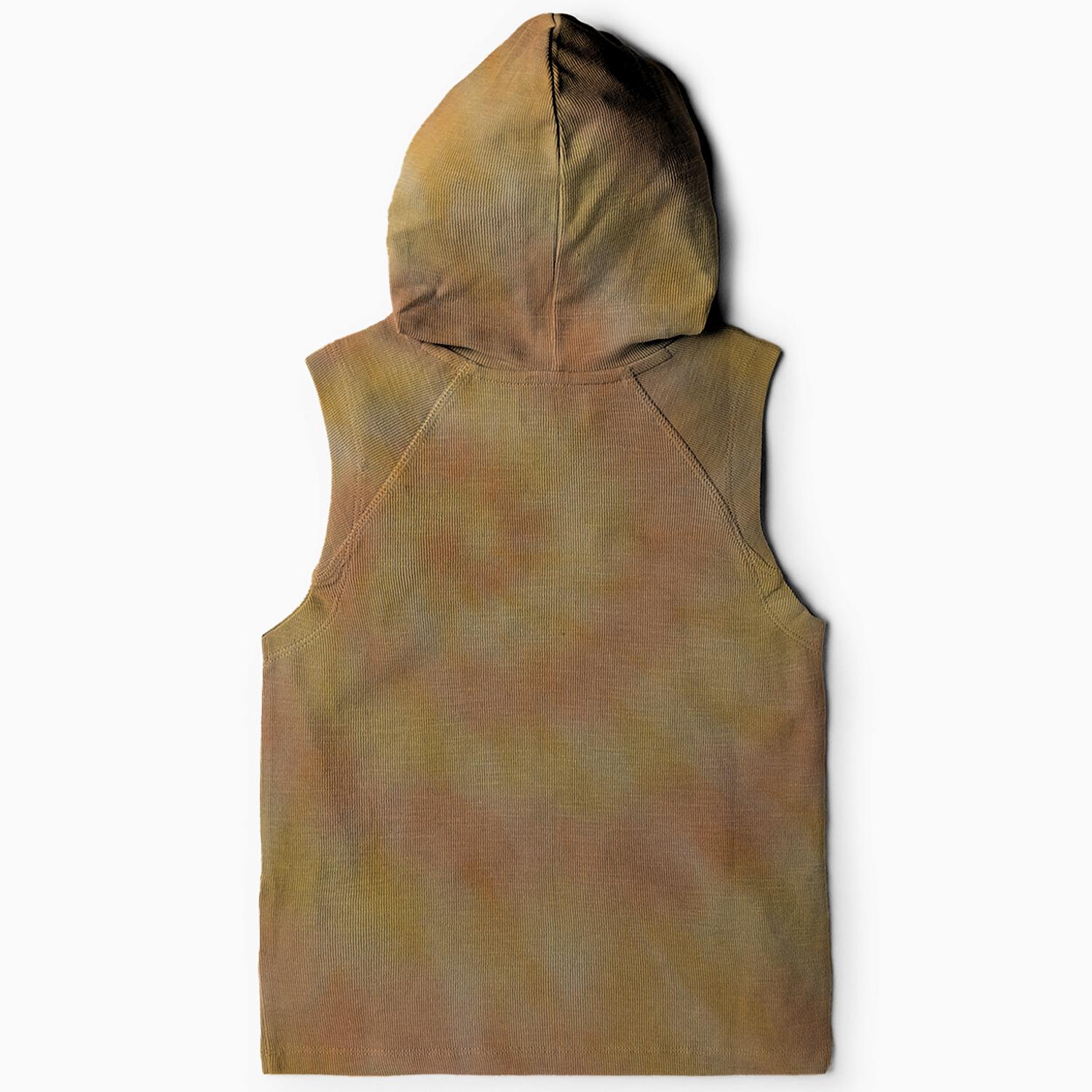 Sunny Side Up Tie-Dye Sleeveless Hoodie