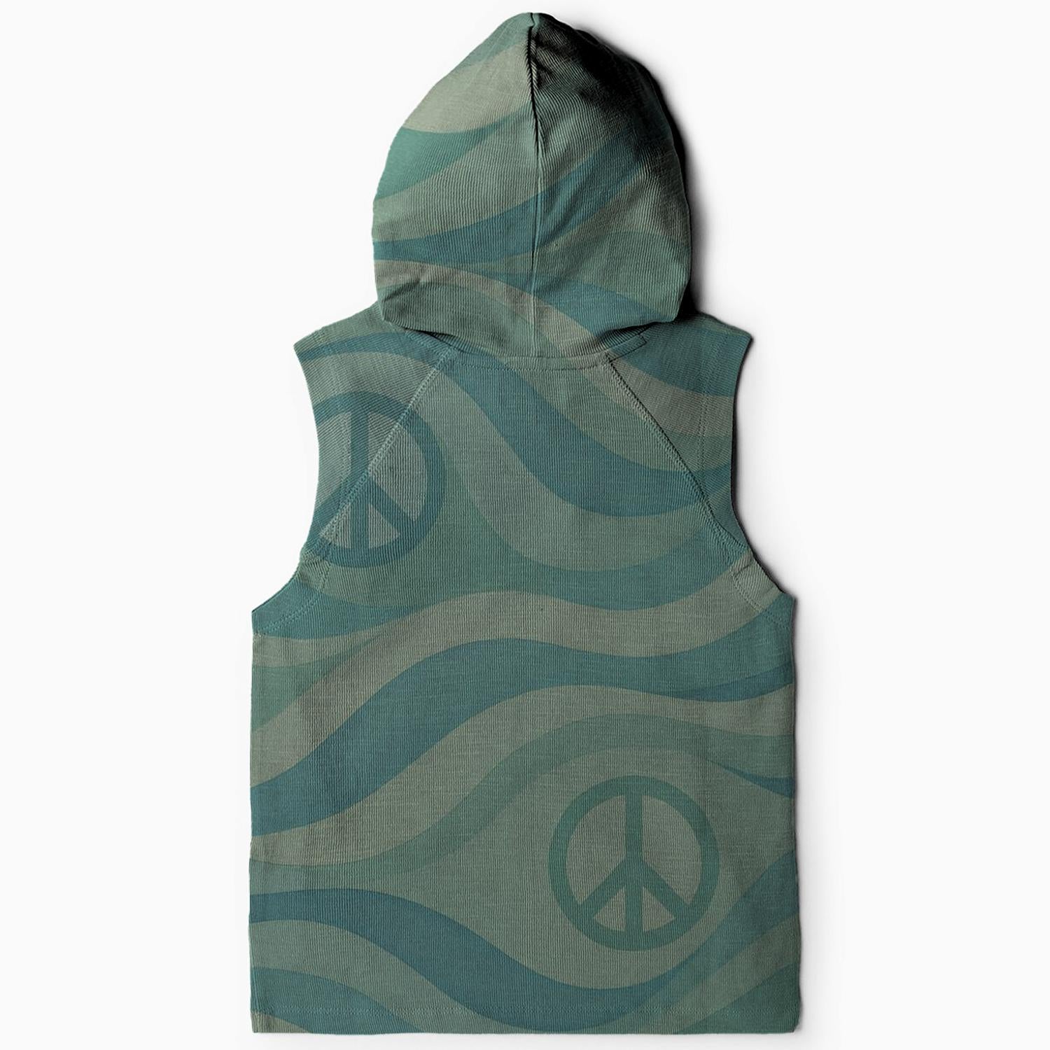 Hippie Peaceful Waves Sleeveless Hoodie