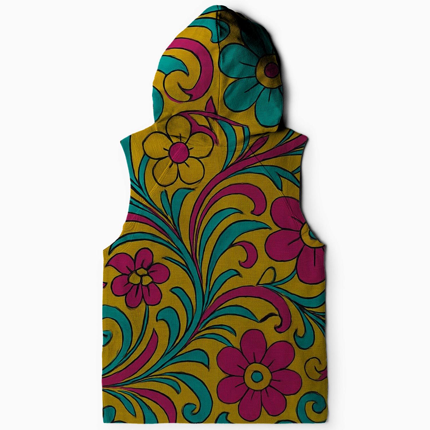 Flower Child Whirl Sleeveless Hoodie