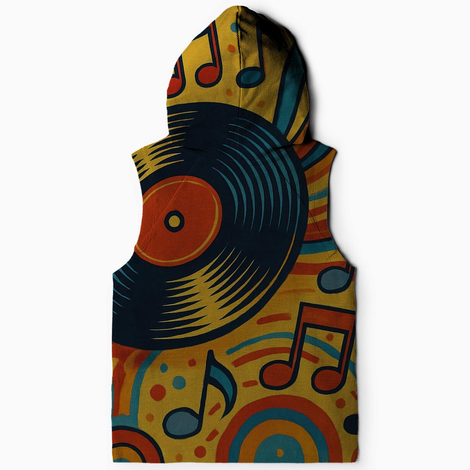 Vinyl Vibes Revival Sleeveless Hoodie