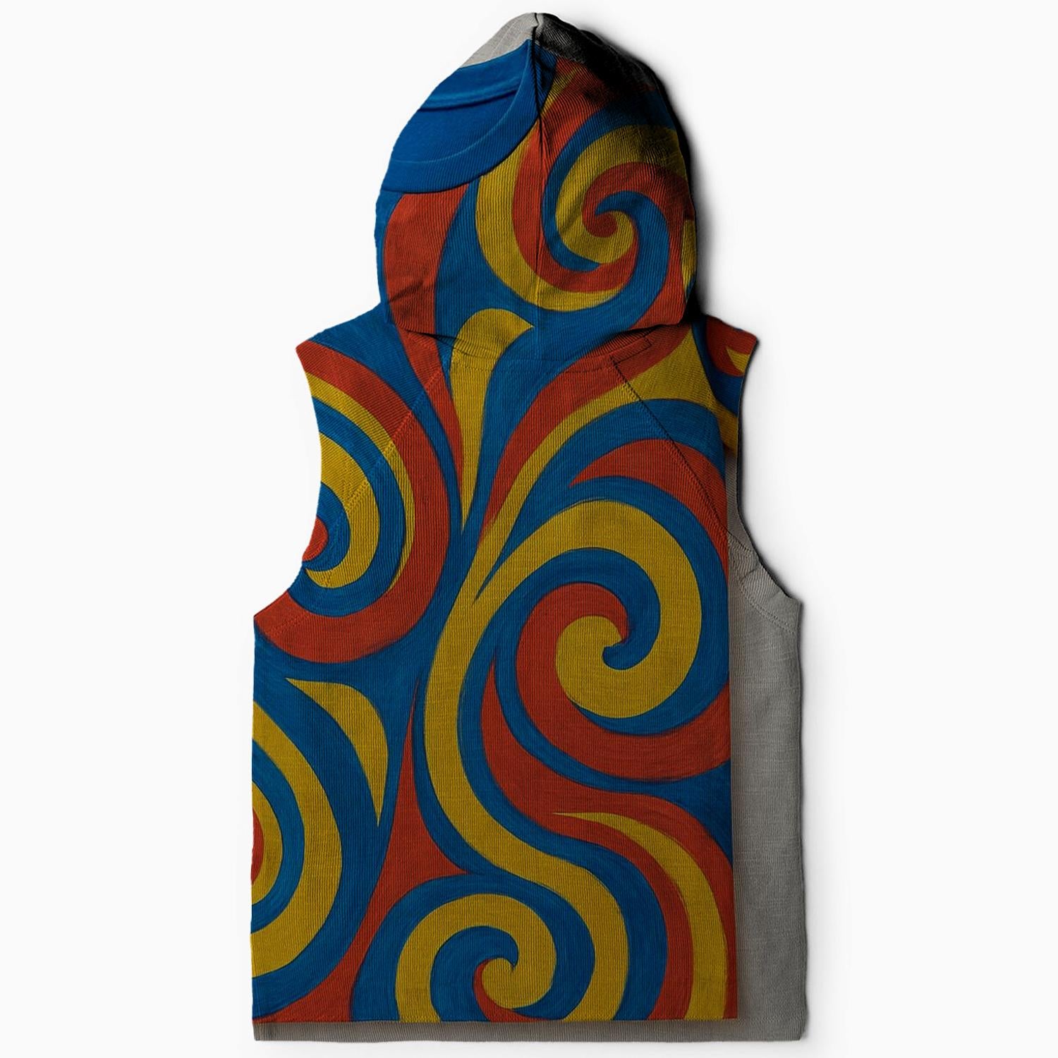 Rainbow Swirls Sleeveless Hoodie