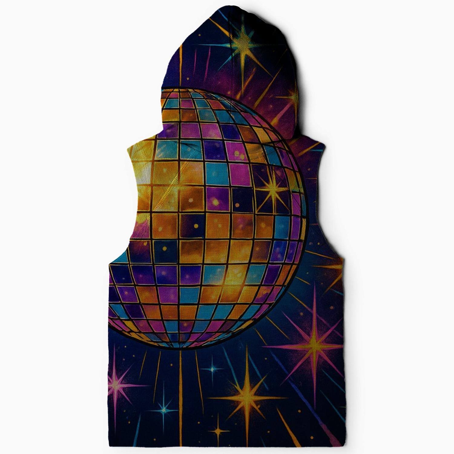 Disco Ball Reflections Sleeveless Hoodie