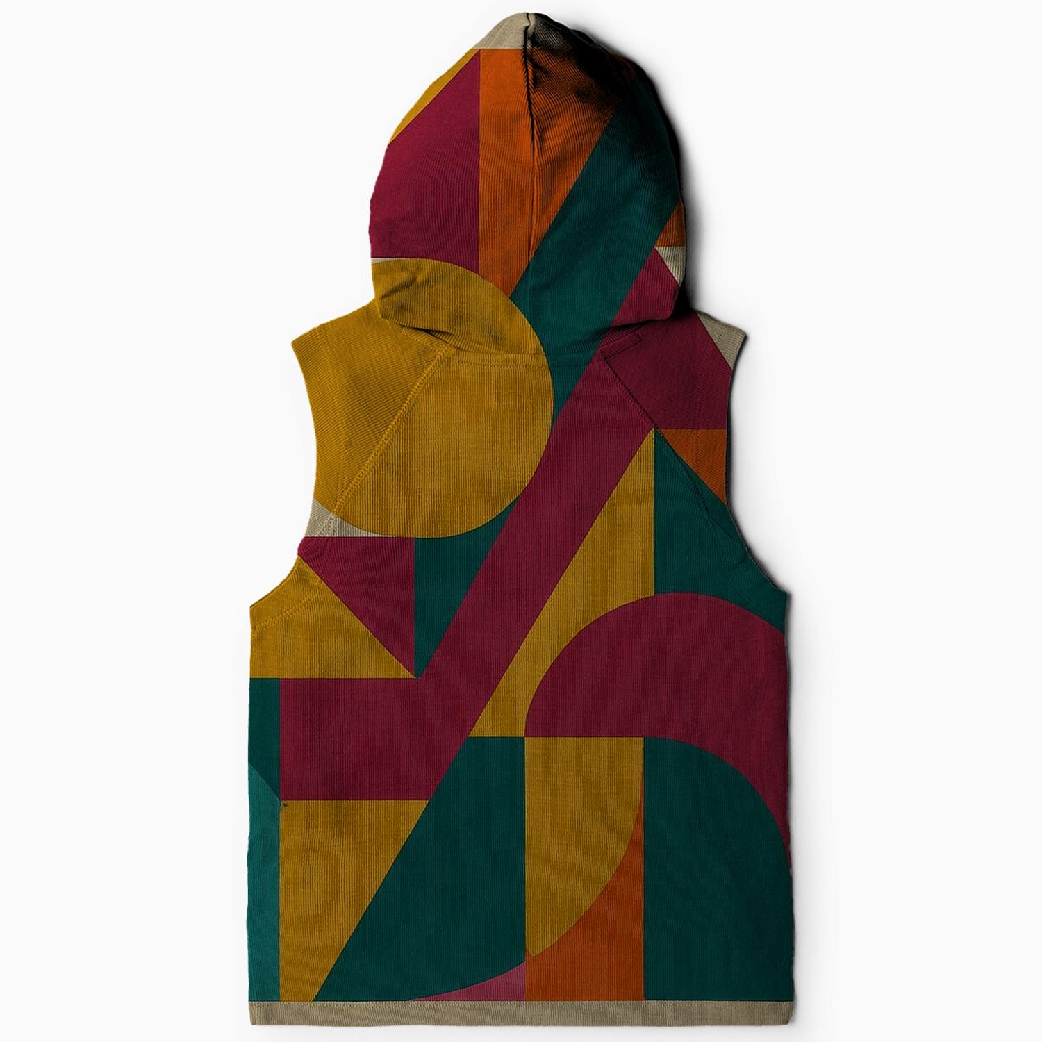 Classic 70s Abstract Art Sleeveless Hoodie