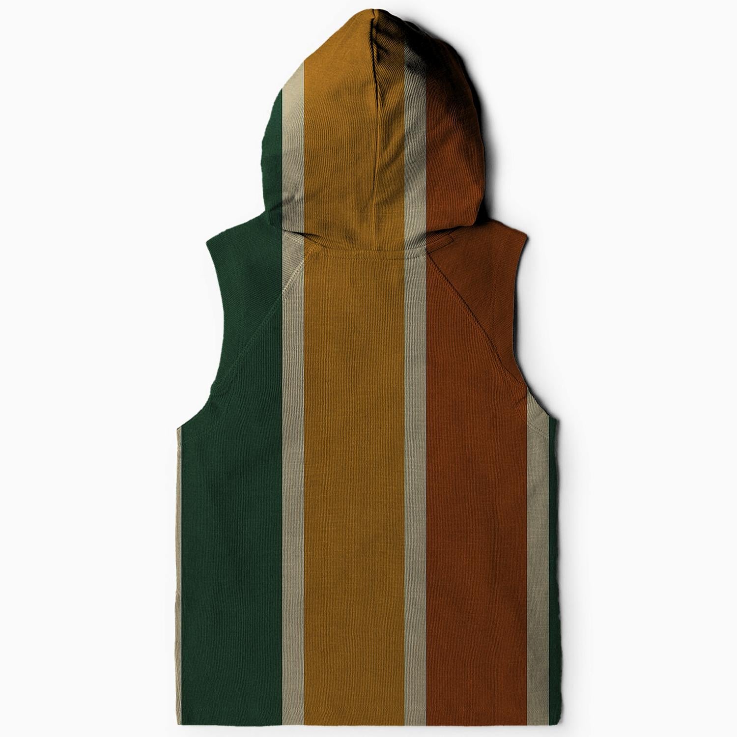 Charming Retro Stripes Sleeveless Hoodie