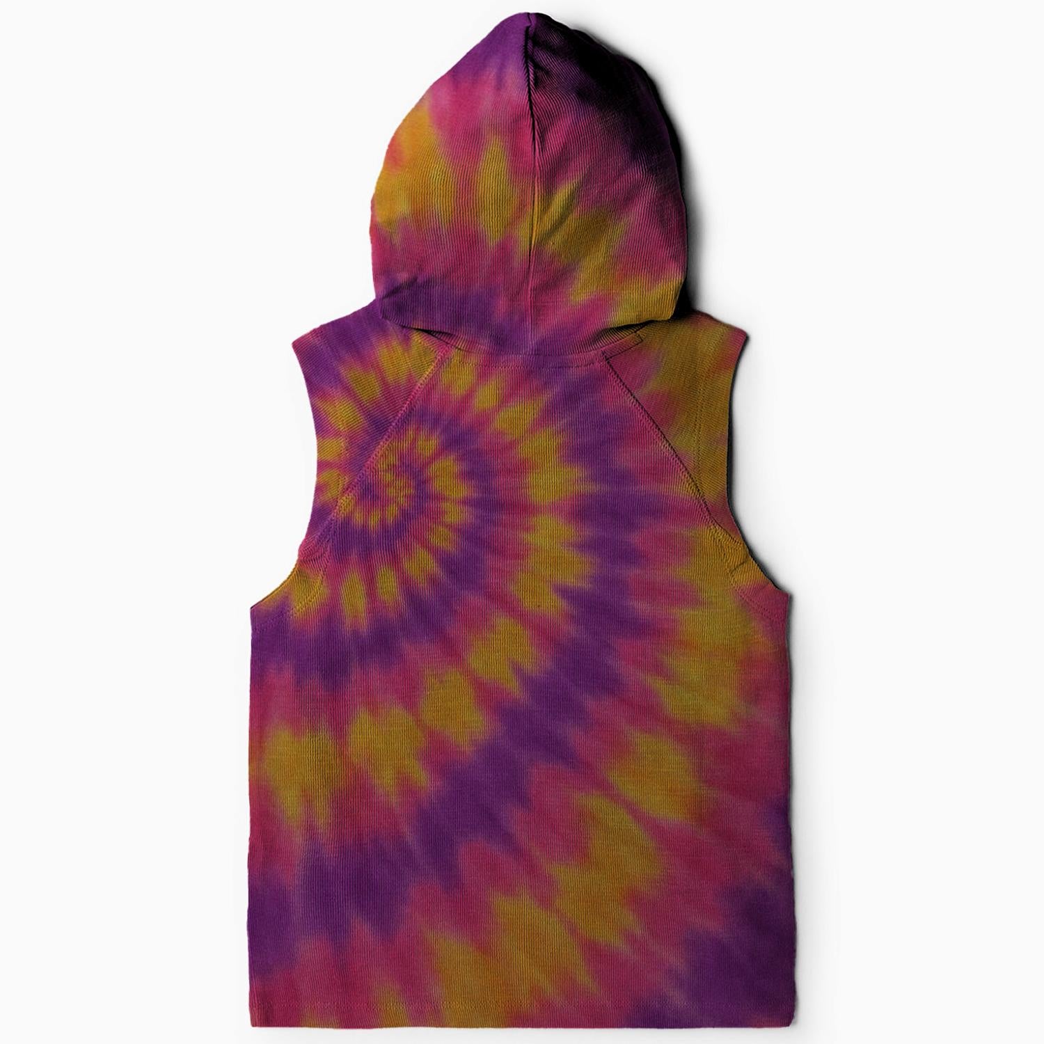 Hippie Spirit Tie-Dye Sleeveless Hoodie