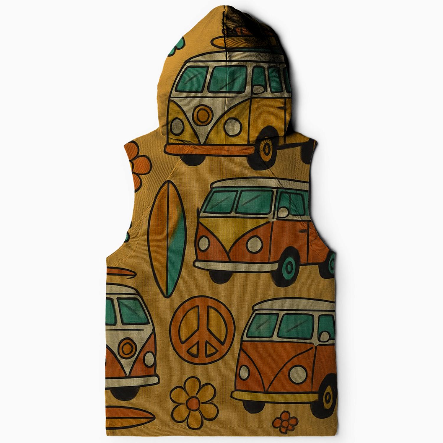 Hippie Road Trip Adventures Sleeveless Hoodie